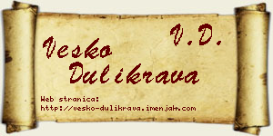 Vesko Dulikrava vizit kartica